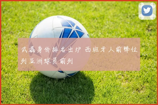 武磊身价排名出炉 西班牙人前锋位列亚洲球员前列